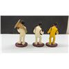 Image 2 : Three Hand-Painted Resin Jazz Musician Figurines with Tuba and Accordions, 4” Tall