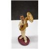 Image 4 : Three Hand-Painted Resin Jazz Musician Figurines with Tuba and Accordions, 4” Tall