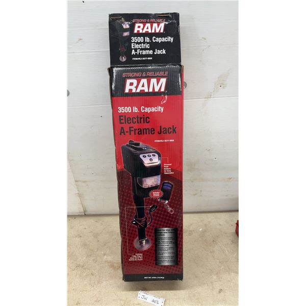 RAM EJ-3577-BBX 3500 lb. Capacity Electric A-Frame Jack with Remote and 18” Travel Height