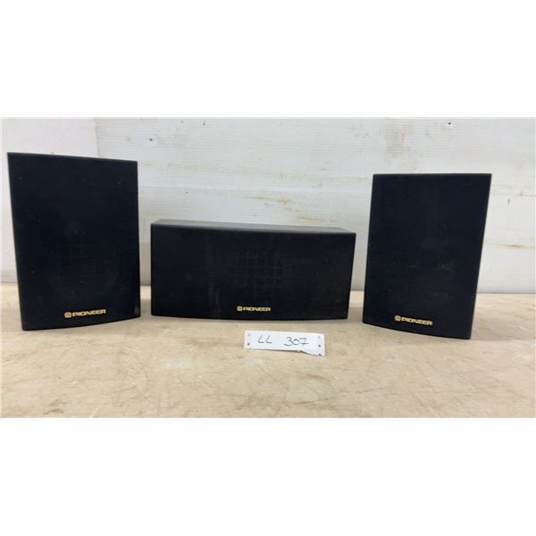 Pioneer HTP102-F Home Theater Speaker Set, 100W, 8 Ohms, Two Front Speakers and Center Channel