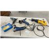 Image 1 : DeWalt Reciprocating Saw, Mastercraft Angle Grinders, and Drill