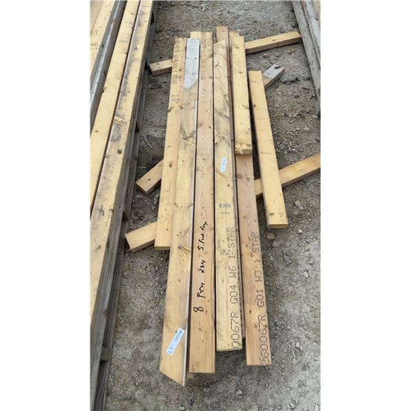8Pcs of 5ft 2 × 4s