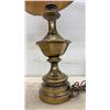 Image 5 : Floral Arrangement in Urn, Tall Vase with Pine Arrangement 60” Tall and Brass Table Lamp with