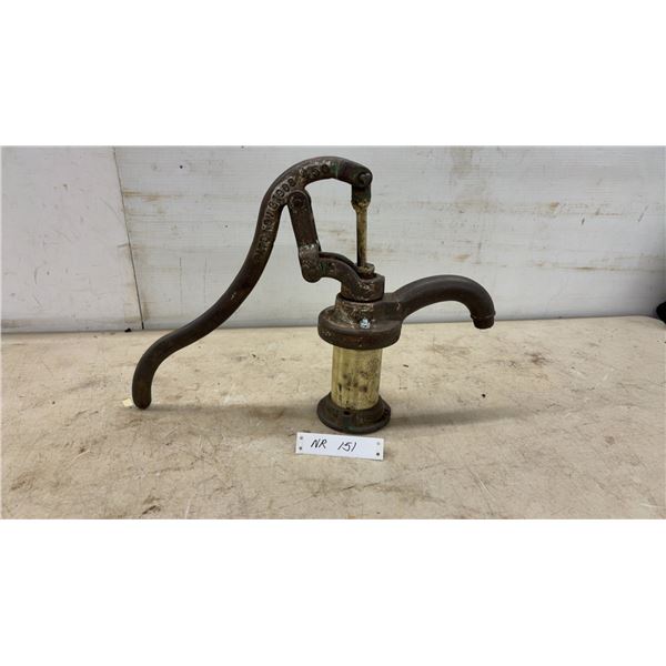 Antique C. J. Hartley Co. Model 450 Cast Iron Hand-Operated Well Pump, Patented 1908