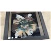 Image 7 : Set of 3 Decorative Framed Shadow Boxes With Brooch, Feather, and Metallic Ornaments, Largest