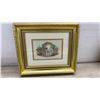 Image 4 : Three Framed Cross-Stitch Garden Scene Artworks in Ornate Gold Frames, 13 1/2 × 11 1/2”