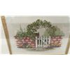 Image 5 : Three Framed Cross-Stitch Garden Scene Artworks in Ornate Gold Frames, 13 1/2 × 11 1/2”