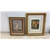Image 1 : Two Framed Artworks: "Pinkie" 3D Portrait and Stylized Jazz Musicians Scene, Largest 21 × 18”