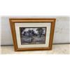 Image 2 : Three Framed Decorative Prints, Two Country House Landscapes and One Mermaid, Oak Frames, Largest