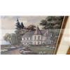 Image 6 : Three Framed Decorative Prints, Two Country House Landscapes and One Mermaid, Oak Frames, Largest