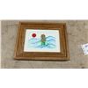 Image 8 : Three Framed Decorative Prints, Two Country House Landscapes and One Mermaid, Oak Frames, Largest