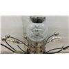 Image 9 : Three Decorative Solar Lanterns Including Metal and Wood Tabletop, Yellow Ceramic, and Glass Jar