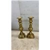 Image 2 : Brass Candlesticks, Crackle Glass Vase and Bowl Set, Nesting Boxes, Candle Snuffer