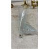 Image 5 : Brass Candlesticks, Crackle Glass Vase and Bowl Set, Nesting Boxes, Candle Snuffer