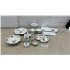 Image 1 : East Germany China (Deutsche Blumen) Floral Serving Set With Gold Trim, Trays, Bowls, Dishes