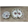 Image 5 : East Germany China (Deutsche Blumen) Floral Serving Set With Gold Trim, Trays, Bowls, Dishes
