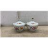 Image 6 : East Germany China (Deutsche Blumen) Floral Serving Set With Gold Trim, Trays, Bowls, Dishes