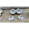 Image 7 : East Germany China (Deutsche Blumen) Floral Serving Set With Gold Trim, Trays, Bowls, Dishes
