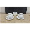 Image 11 : 22 Pieces Federal / Fire-King Golden Bamboo Milk Glass Dinnerware Set, Plates, Bowls, Cups