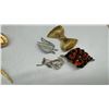 Image 2 : Vintage Brooches, Silver Plated Ladies Compact Mirror and Decorative Gem Box