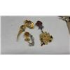 Image 3 : Vintage Brooches, Silver Plated Ladies Compact Mirror and Decorative Gem Box