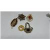 Image 5 : Vintage Brooches, Silver Plated Ladies Compact Mirror and Decorative Gem Box