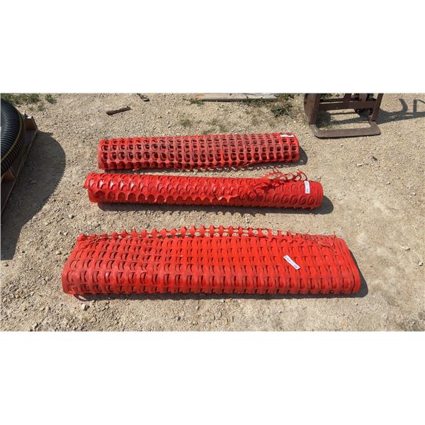 Three Rolls Plastic Mesh Safety / Snow Fencing