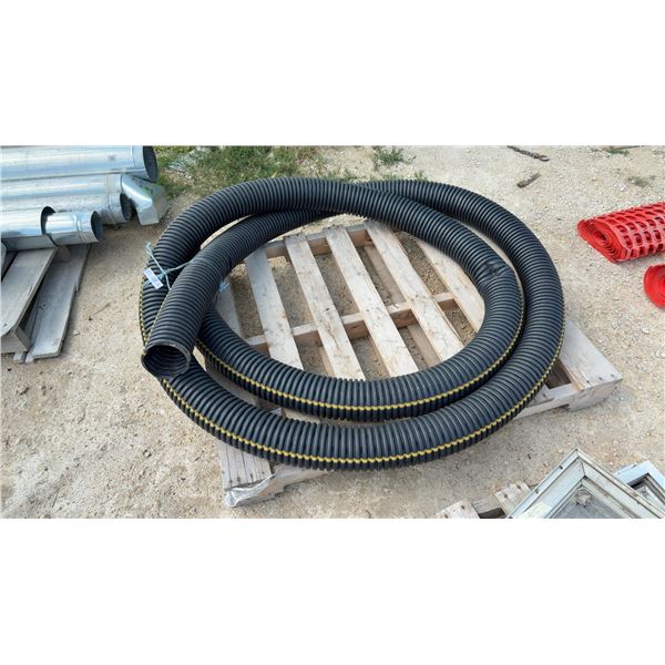 Black Corrugated Plastic Drainage Pipe Coil, 4” Diameter