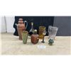 Image 1 : Vintage Glassware, Meukow VS Cognac Bottle, Copper Cocktail Shaker, Amber Vase