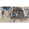 Image 1 : Pallet Lot: Ornate Cast Iron Garden Bench Ends with Floral, Scrollwork 4, Back