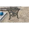 Image 3 : Pallet Lot: Ornate Cast Iron Garden Bench Ends with Floral, Scrollwork 4, Back