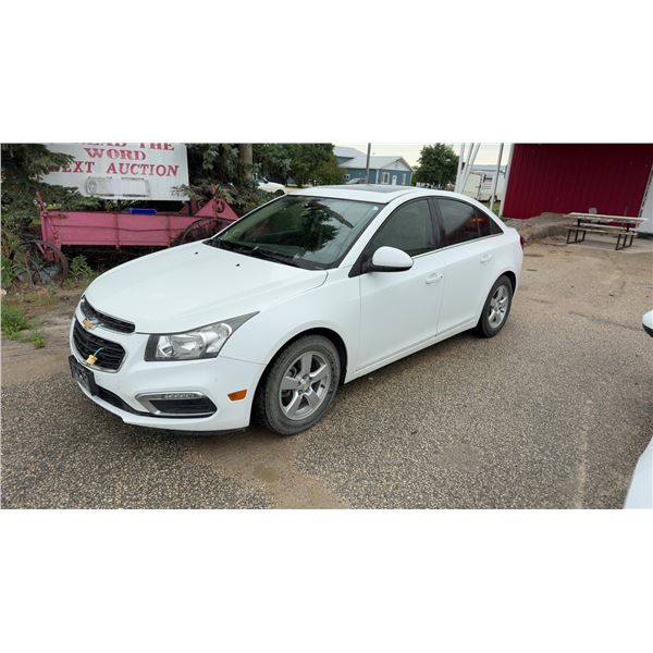 Safetied 2016 Chevrolet Cruze LT Turbo, White, 167,493 KM