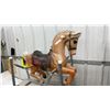 Image 2 : Vintage Spring-Mounted Rocking Horse with Metal Frame and Handles