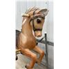 Image 3 : Vintage Spring-Mounted Rocking Horse with Metal Frame and Handles