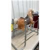 Image 4 : Vintage Spring-Mounted Rocking Horse with Metal Frame and Handles