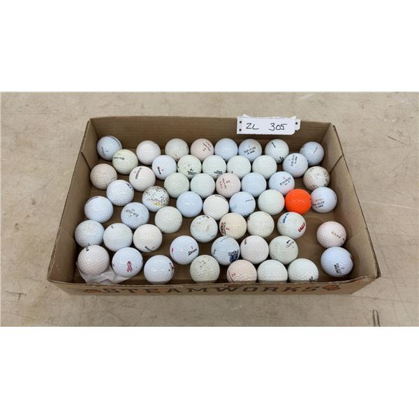 Fifty Assorted Used Golf Balls Including Top-Flite XL 2000, Callaway, Srixon, Pinnacle