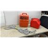 Image 1 : Scepter 6.6 Gallon Marine Fuel Tank, Essence 5.3 Gallon Gas Can, and Approximately 50ft Boat Rope