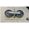 Image 3 : Two Sets Heavy-Duty Industrial Casters, Fixed Wheel and Swivel + 2 Sets Smaller Castors