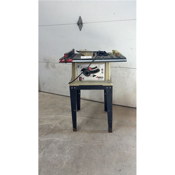 Amsco Power AM 43 10” Table Saw, 13 Amp, 115 Volt, with Stand