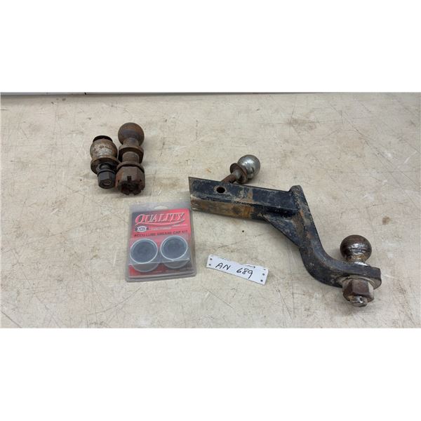 Receiver Hitch with Ball Mount, Tow Balls and Quality Accu-Lube Grease Cap Kit