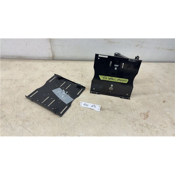 Articulating Black Metal Full-Motion TV Wall Mount with VESA Adapter Plate