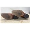 Image 2 : Tan Leather Cowboy Boots with Decorative White Stitching and Pointed Toe, Sz 9