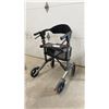 Image 1 : Evolution Technologies Escape Four-Wheeled Rollator With Padded Backrest and Storage Bag