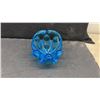 Image 6 : Vintage Glass Chip and Dip Set, Ceramic Cottage, Blue Art Glass Bowl and Johnson Bros. Dish