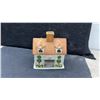 Image 7 : Vintage Glass Chip and Dip Set, Ceramic Cottage, Blue Art Glass Bowl and Johnson Bros. Dish