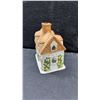 Image 8 : Vintage Glass Chip and Dip Set, Ceramic Cottage, Blue Art Glass Bowl and Johnson Bros. Dish