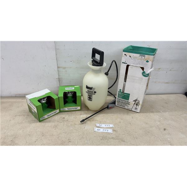 Roundup Green Cross Multi-Purpose 1 Gallon Sprayer and 2 Expert Gardener Square Pattern Sprinklers