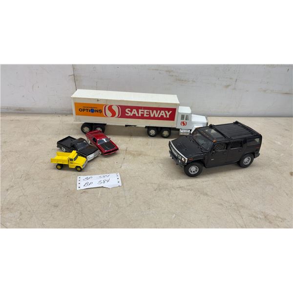 Safeway Semi-Truck, Hummer H2, 1970 Plymouth Barracuda, Chevrolet C10 Diecast