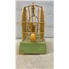 Image 3 : Vintage Irwin "Chirpee" Mechanical Singing Bird in Cage No. 672, Yellow and Green Plastic, With Box