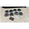 Image 1 : Golden Dragon Genuine Leather 6-Hook Key Wallet and 8 Black Kiss-Lock Coin Purses